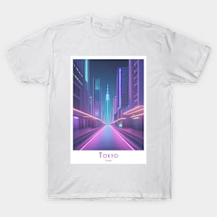 Abstract Modern Art - Japan Tokyo Twilight Tranquility T-Shirt